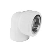 Уголок комбинированный 25 х 1/2' ВР полипропиленовый PPR белый Уголок комбинированный 25 х 1/2' ВР полипропиленовый PPR белый