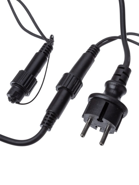 Гирлянда светодиодная "Бахрома" 2х1м, 152LED, 2700К, черный шнур, посл. подкл, IP65, 250 В, TDM