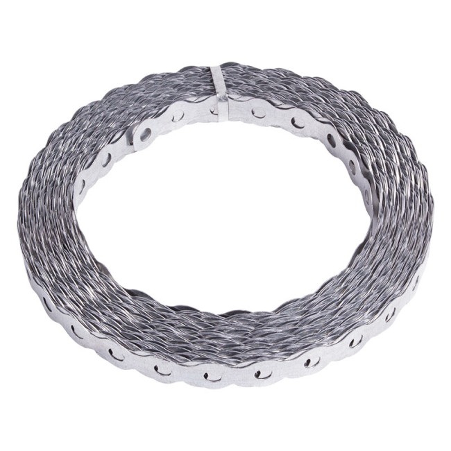 Лента полоса монтажная оцинкованная, перфорированная волна REXANT 17х0,55 мм, рулон 25 м Лента полоса монтажная оцинкованная, перфорированная волна REXANT 17х0,55 мм, рулон 25 м