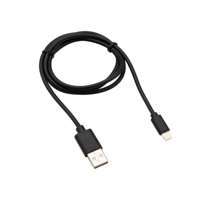 Кабель REXANT USB-Lightning 2.1 А, 1 м, черный ПВХ
