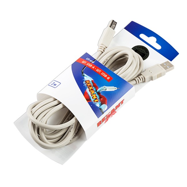Шнур  шт. USB-А - шт. USB-B  3M  REXANT