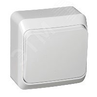 ЭТЮД Выключатель одноклавишный наружный белый