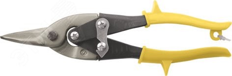 Ножницы по металлу ''Лайт'', инструментальная сталь, пластиковые ручки, прямые 250 мм