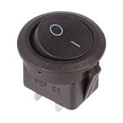 Выключатель клавишный круглый 250V 6А (2с) ON-OFF черный (RWB-212, SC-214, MRS-102-8) REXANT Выключатель клавишный круглый 250V 6А (2с) ON-OFF черный (RWB-212, SC-214, MRS-102-8) REXANT