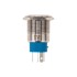 Кнопка антивандальная Ø19 12В(LED) Фикс (5с) OFF-ON/ON-OFF подсв/синяя REXANT