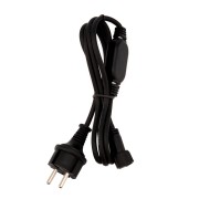 Шнур питания для гирлянды Дюраплей, 4А, подключение до 200м, черный каучук, 230 В