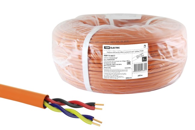 Кабель КПСнг(А)-FRLS 2х2х0,35 мм² (200м) TDM Кабель КПСнг(А)-FRLS 2х2х0,35 мм² (200м) TDM