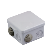 Коробка распаячная с крышкой КМР-030-031 наружная 85х85х50 АБС серая 7 входов IP54 PROxima