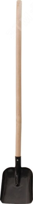 Лопата совковая плоская, с деревянным черенком 225х270х1430 мм