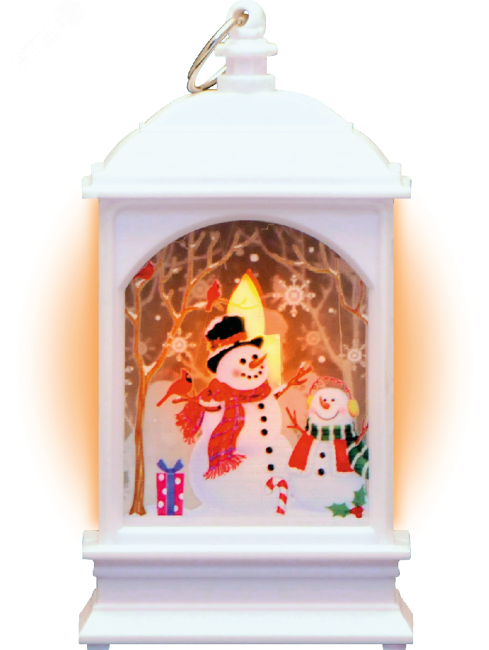 Фонарь новогодний светодиодный LED 'Снеговик' 0.1 Вт тёплый свет батарейки в комплекте Holiday Gauss