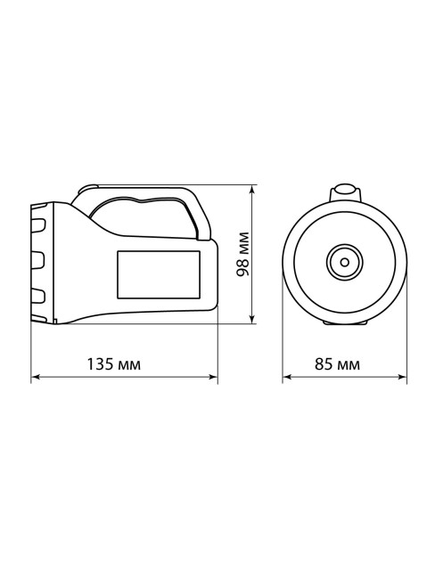 Фонарь светодиодный "Прожектор 5", 3 Вт LED+12 SMD, бат. 3*АА, TDM Фонарь светодиодный "Прожектор 5", 3 Вт LED+12 SMD, бат. 3*АА, TDM