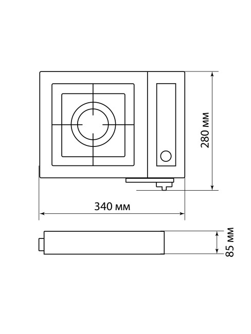 Плитка газовая портативная туристическая ГП-2Т, одноконф, 2-а типа подключения газа, кейс, TDM