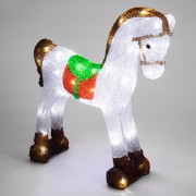 Акриловая светодиодная фигура Лошадка 38х13х38 см, 60 светодиодов, IP65, понижающий трансформатор в комплекте NEON-NIGHT Акриловая светодиодная фигура Лошадка 38х13х38 см, 60 светодиодов, IP65, понижающий трансформатор в комплекте NEON-NIGHT