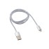 Кабель REXANT USB-Lightning 1 м, серебристая нейлоновая оплетка