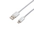 Кабель REXANT USB-Lightning 1 м, серебристая нейлоновая оплетка