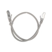 Патч-корд S/FTP CAT 6A (10G), RJ45-RJ45, 28AWG, LSZH, серый, 0.5м REXANT