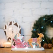 Керамическая фигурка Дед Мороз в санях 30,5х12,2х17,2 см Керамическая фигурка Дед Мороз в санях 30,5х12,2х17,2 см