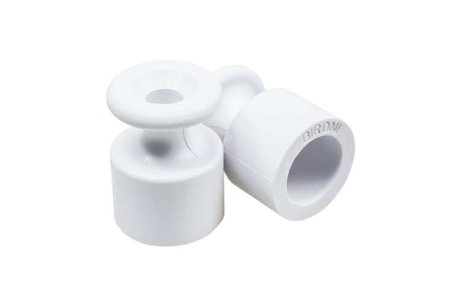 Изолятор ОП пластик бел. (уп.100шт) Bironi B1-551-21-100 Изолятор ОП пластик бел. (уп.100шт) Bironi B1-551-21-100