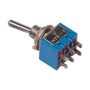 Тумблер 250V 3А (6c) ON-ON двухполюсный Micro (MTS-202) REXANT Тумблер 250V 3А (6c) ON-ON двухполюсный Micro (MTS-202) REXANT