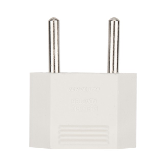 Адаптер сетевой (переходник) с Евро А/F на тонкую вилку С1 плоский «Тефаль» 6А б/з белый REXANT (блистер 1шт/уп.)