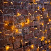 Гирлянда Светодиодный Дождь 2х1,5м, постоянное свечение, прозрачный провод, 230 В, диоды ЖЁЛТЫЕ (шнур питания в комплекте) 