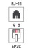 Розетка телефонная внешняя, 2 порта UTP, RJ-11 (6P2C), CAT 3 PROconnect 