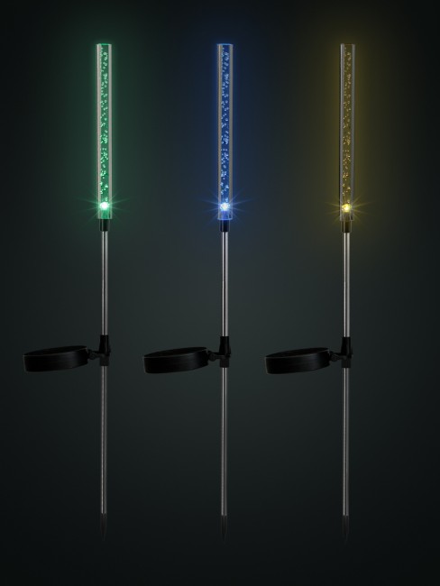 Набор светильников "Камыш" на солнечных батареях, RGB, оргстекло, 1,8х70 cм, 2 шт, TDM