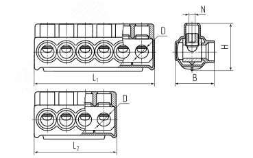 Комплект клеммников НК-50 (КВТ) Комплект клеммников НК-50 (КВТ)