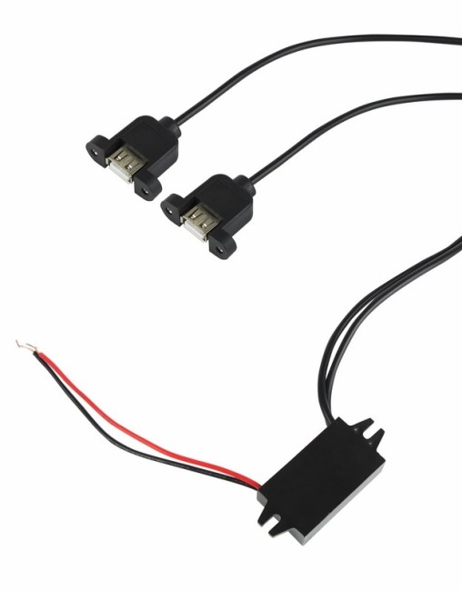 Адаптер DC 12 V-2xUSB-A 5 V 3 A REXANT