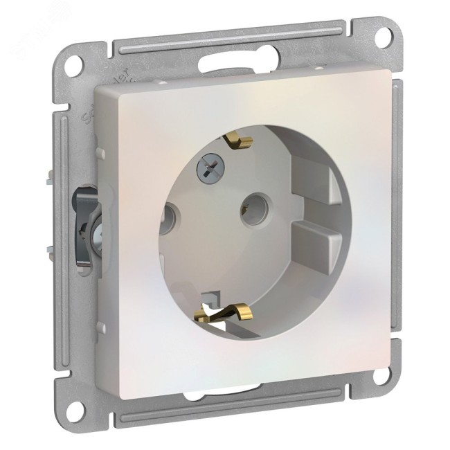 Розетка ATLASDESIGN с заземлением 16А механизм жемчуг Розетка ATLASDESIGN с заземлением 16А механизм жемчуг