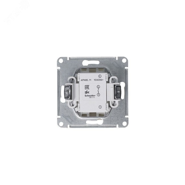 Выключатель одноклавишный ATLASDESIGN схема 1 10АХ механизм алюминий Выключатель одноклавишный ATLASDESIGN схема 1 10АХ механизм алюминий