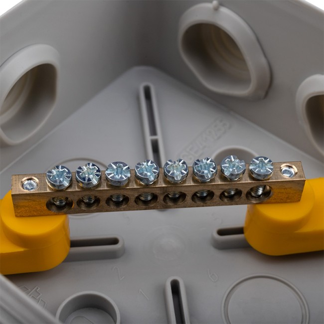 Коробка уравнивания потенциалов ОУ 100×100×50 мм, винт IP55 REXANT