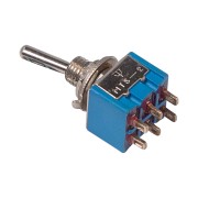 Тумблер 250V 3А (6c) ON-OFF-ON двухполюсный Micro (MTS-203) REXANT Тумблер 250V 3А (6c) ON-OFF-ON двухполюсный Micro (MTS-203) REXANT