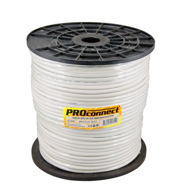 Кабель КВК-В-2+2x0,75 мм² (Cu/CCA) (96) белый, 200 м, PROconnect Кабель КВК-В-2+2x0,75 мм² (Cu/CCA) (96) белый, 200 м, PROconnect