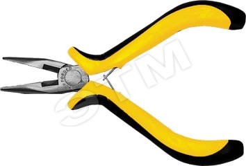 Тонконосы ''мини'' Профи, никелированное покрытие, черно-желтые мягкие ручки 125 мм