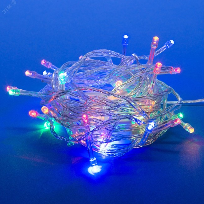 ULD-S0500-050/DTA MULTI IP20 Гирлянда светодиодная с контроллером, 5м. 50 светодиодов. Разноцветный свет. Провод прозрачный. ТМ Uniel ULD-S0500-050/DTA MULTI IP20 Гирлянда светодиодная с контроллером, 5м. 50 светодиодов. Разноцветный свет. Провод прозрачный. ТМ Uniel