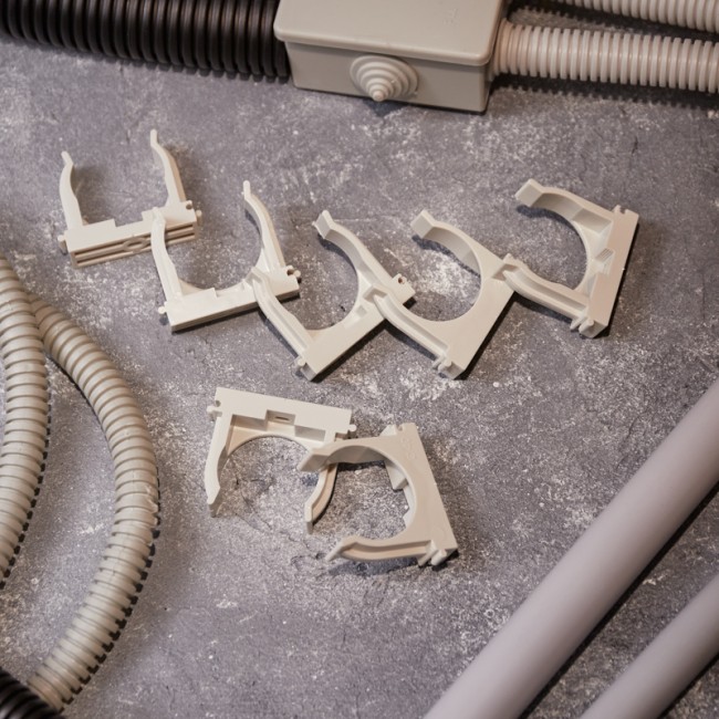 Крепеж-клипса для монтажного пистолета Ø 40 мм, серая (25 шт/уп) REXANT