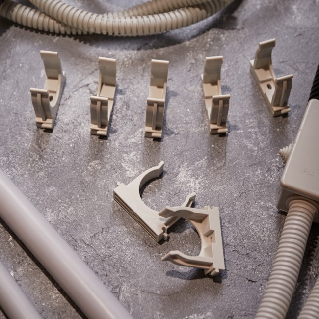 Крепеж-клипса для монтажного пистолета Ø 40 мм, серая (25 шт/уп) REXANT