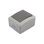 Выключатель одноклавишный INDUSTRIAL IP54, о/у, серый KRANZ Выключатель одноклавишный INDUSTRIAL IP54, о/у, серый KRANZ