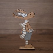 Деревянная фигурка Рождественский Олень Синий 10,5x4x18 см Деревянная фигурка Рождественский Олень Синий 10,5x4x18 см