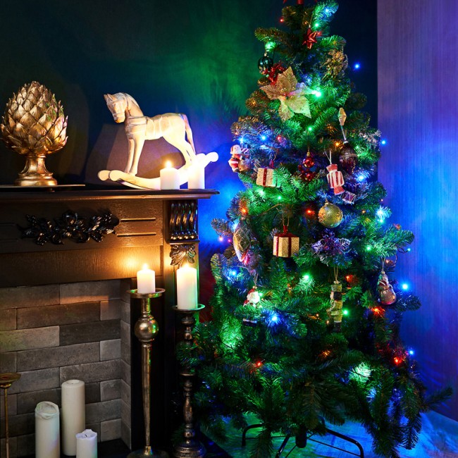 Гирлянда Твинкл Лайт 15 м, темно-зеленый ПВХ, 120 LED, цвет мультиколор Гирлянда Твинкл Лайт 15 м, темно-зеленый ПВХ, 120 LED, цвет мультиколор