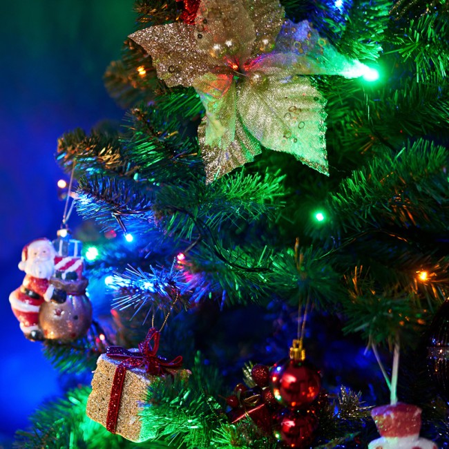 Гирлянда Твинкл Лайт 15 м, темно-зеленый ПВХ, 120 LED, цвет мультиколор Гирлянда Твинкл Лайт 15 м, темно-зеленый ПВХ, 120 LED, цвет мультиколор