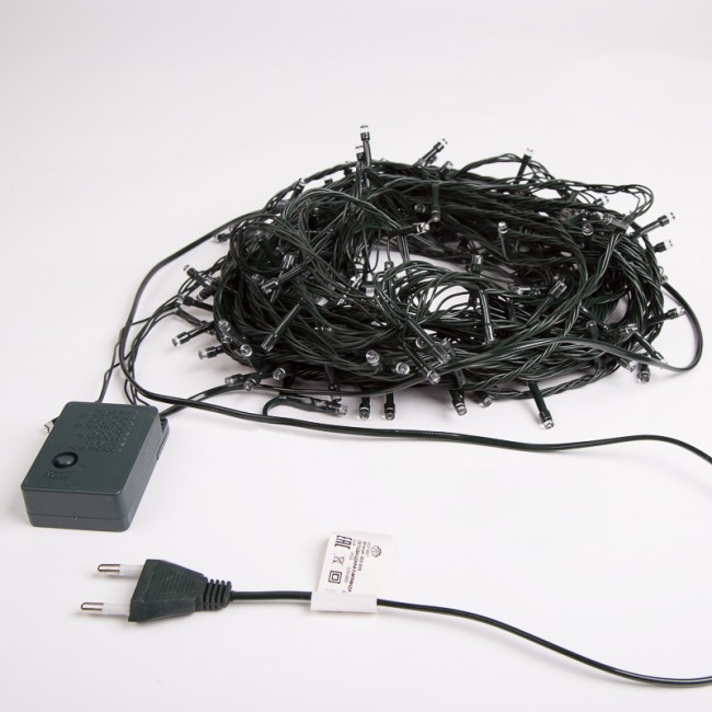 Гирлянда Твинкл Лайт 15 м, темно-зеленый ПВХ, 120 LED, цвет мультиколор Гирлянда Твинкл Лайт 15 м, темно-зеленый ПВХ, 120 LED, цвет мультиколор