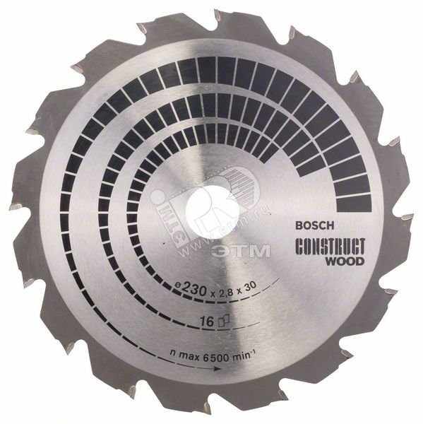 Диск циркулярный 230х30 16 Construct Wood
