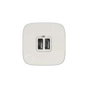 Valena ALLURE Зарядное устройство с двумя USB-разьемами 240В/5В 1500мА С лицевой панелью Жемчуг