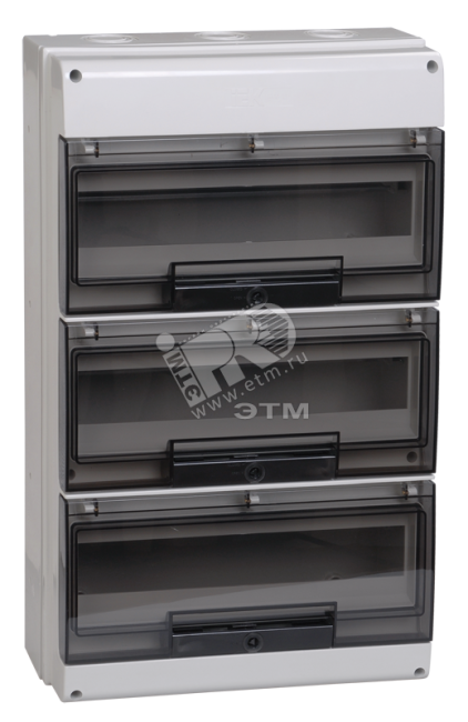 Щит распределительный навесной ЩРн-П-48 прозрачная дверь IP66 белый КМПн 3/48