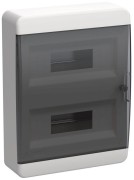 Корпус ЩРН-П-24 TEKFOR IP41 черн. прозр. дверь пластик. IEK TF5-KP12-N-24-41-K01-K03