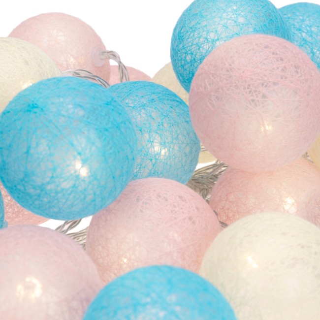 Тайские фонарики Перламутр 5м, 25LED, прозрачный ПВХ, цвет свечения теплый белый, питание USB NEON-NIGHT