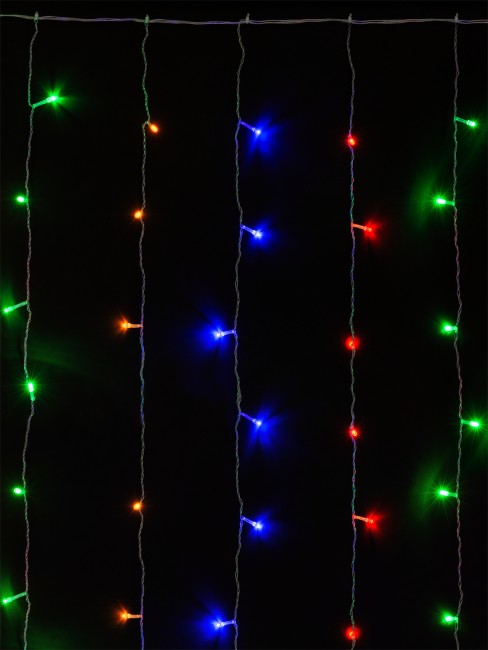 Гирлянда светодиодная "Занавес" 1,5х1,5 м, 168LED, многоцветн., 8 режимов, 250 В, IP20, TDM Гирлянда светодиодная "Занавес" 1,5х1,5 м, 168LED, многоцветн., 8 режимов, 250 В, IP20, TDM