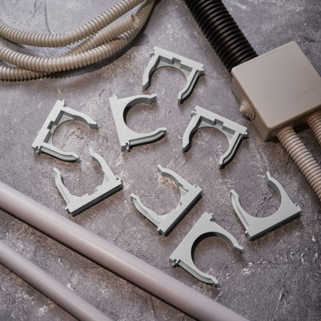 Крепеж-клипса для монтажного пистолета Ø 50 мм, серая (25 шт/уп) REXANT